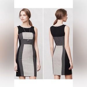 NWOT Yoana Baraschi Black Polka Dot Accent Sleeveless Sheath Dress.